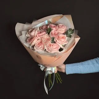 Букет пионовидных роз Pink O'Hara премиум