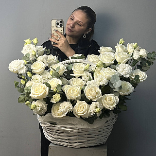 Цветочная корзина Вайт