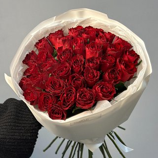 Букет из 35 красных роз 50см (Кения)