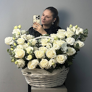 Цветочная корзина Вайт